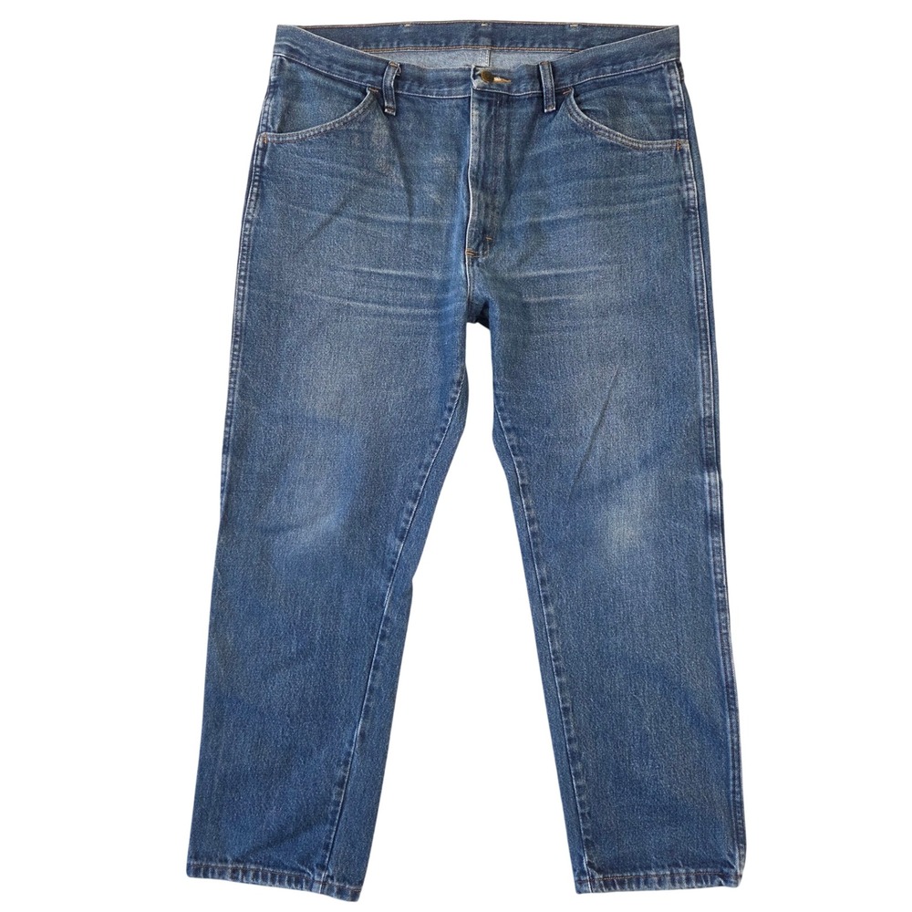 Vtg Rustler Jeans Men 38x30 Faded Denim Straight Cowboy Western 90s Country Work